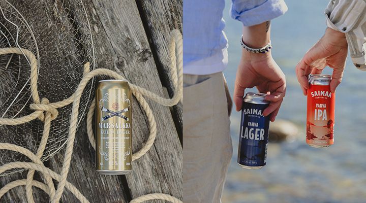 Marsalkka Kulta, Saimaa Vahva Lager sekä Saimaa Vahva IPA oluttölkit