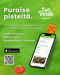 DeliVerde-sovellus – puraise pisteitä.