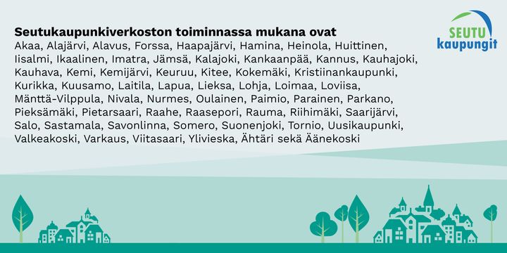 Seutukaupunkiverkoston jäsenkaupungit