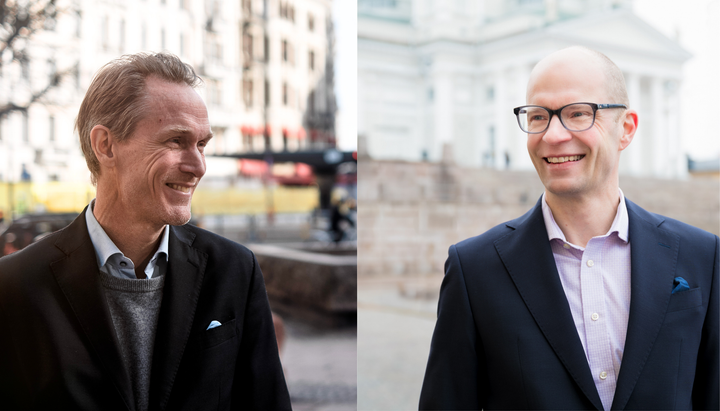 Fredrik Gustafsson (vasemmalla) ja Mikko Pulkkinen (oikealla).