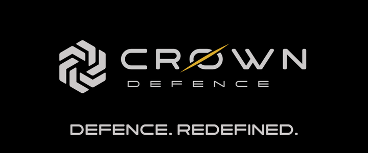 Crown Defence logo and tagline.