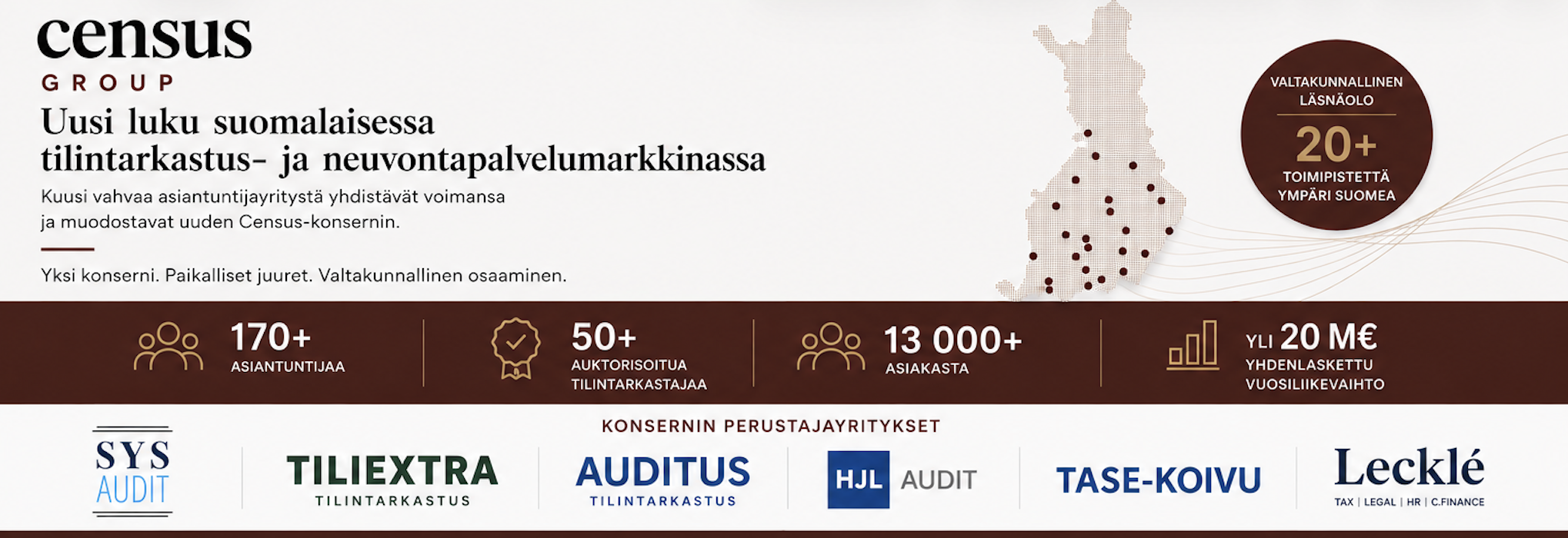 Suomeen syntyy uusi pk-yritysten tilintarkastus- ja neuvontakonserni