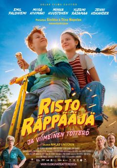 Niklas Lindgrenin ohjaama Risto Räppääjä ja viimeinen tötterö elokuvateattereissa 19.2.2027. Pääosissa Emil Paloniemi, Miisa Kivimäki, Minka Kuustonen, Ylermi Rajamaa, Jenni Kokander. Käsikirjoitus Tiina Nopola, Emma Nopola.